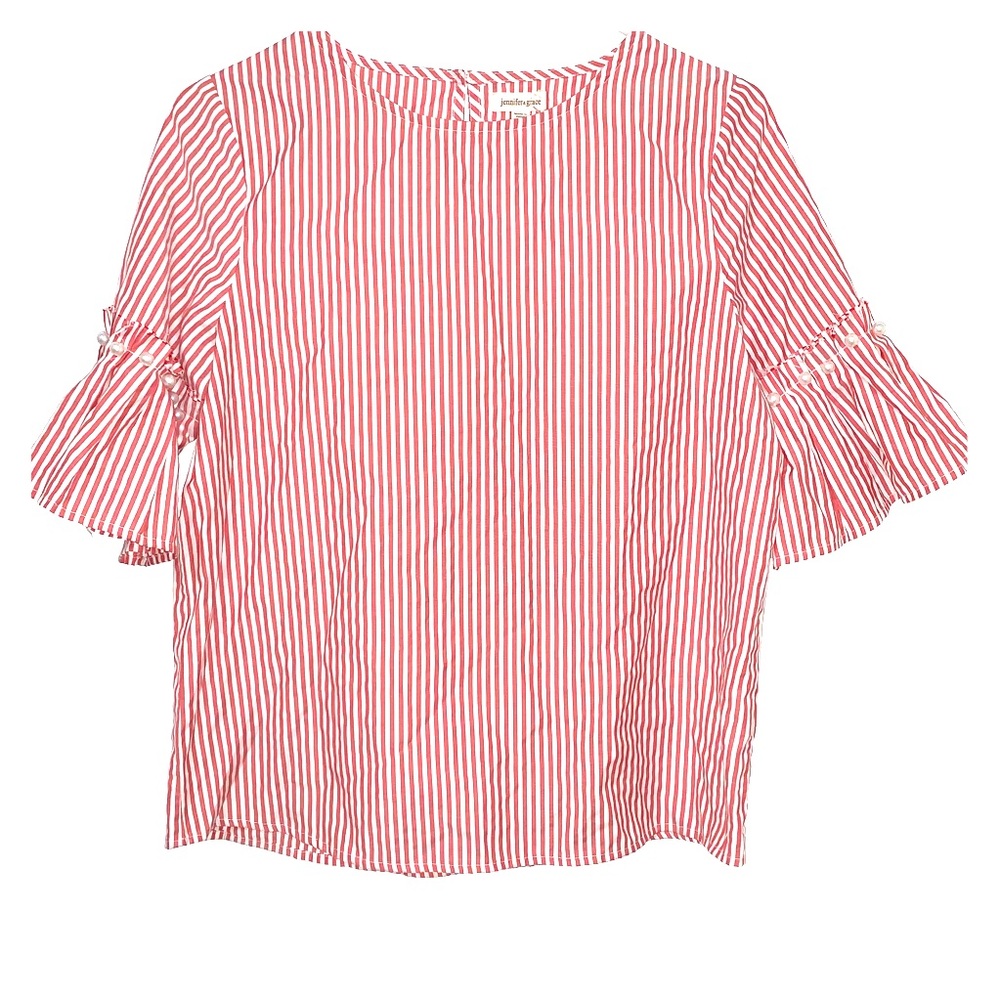 CLOSING STORE SEND ANY OFFER Red&White Striped Top